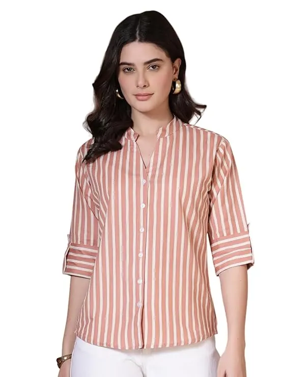 FebQ Mandarin Collar Women’s Shirt